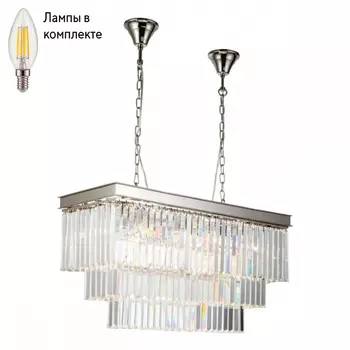 Люстра подвесная с лампочками iLamp 6119-800 NIC+Lamps