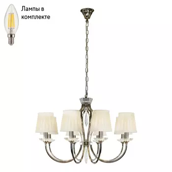 Люстра подвесная с лампочками iLamp P2508-8 nic+Lamps