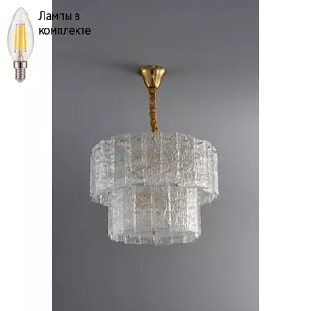 Люстра подвесная с лампочками iLamp P6315-D600 BR+Lamps