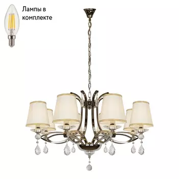 Люстра подвесная с лампочками iLamp P7505-8 nic+Lamps