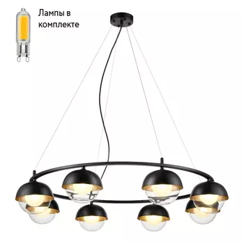 Люстра подвесная с Led лампочками в комплекте Velante 359-023-08+Lamps