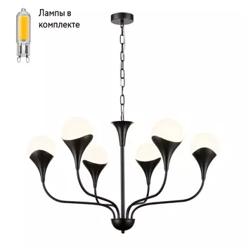 Люстра подвесная с Led лампочками в комплекте Velante 361-023-06+Lamps