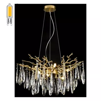 Люстра подвесная с Led лампочками в комплекте Velante 186-503-08+Lamps