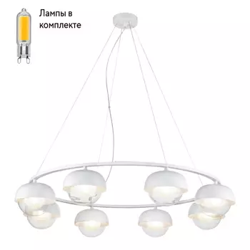Люстра подвесная с Led лампочками в комплекте Velante 359-003-08+Lamps