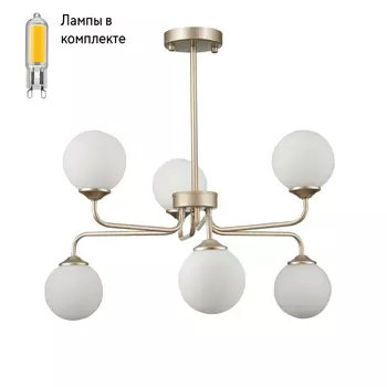 Люстра подвесная с Led лампочками в комплекте Evoluce SLE106203-06+Lamps