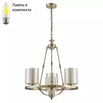 Люстра подвесная с Led лампочками в комплекте LUMION 6524/4+Lamps