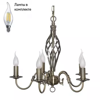 Люстра подвесная с Led лампочками в комплекте Arti Lampadari Tortora E 1.1.5 A+Lamps