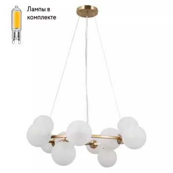 Люстра подвесная с Led лампочками в комплекте DeMarkt 306015311+Lamps