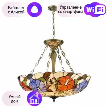 Люстра подвесная Velante Тиффани с поддержкой Алиса 816-807-06-A