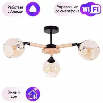 Люстра потолочная Arte lamp Branson с Алисой A4370PL-3BR-A