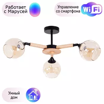 Люстра потолочная Arte lamp Branson с Марусей A4370PL-3BR-M