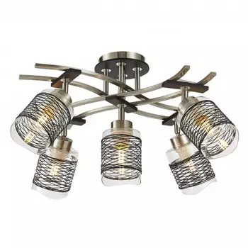 Люстра потолочная Citilux Мерида CL142152 Хром Матовый + Венге