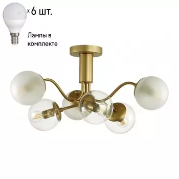 Люстра потолочная Lumion Candice с лампочками 4555/6C+Lamps E14 P45