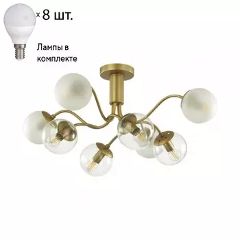 Люстра потолочная Lumion Candice с лампочками 4555/8C+Lamps E14 P45