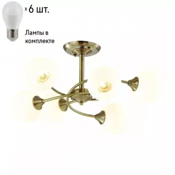 Люстра потолочная Lumion Daniella с лампочками 4537/6C+Lamps E27 P45