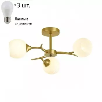 Люстра потолочная Lumion Giselle с лампочками 4545/3C+Lamps E27 P45