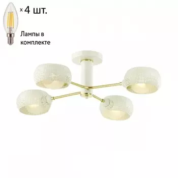 Люстра потолочная Lumion Noelle с лампочками 4531/4C+Lamps E14 Свеча