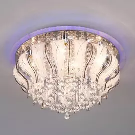 Люстра потолочная с хрусталем 80119/8 хром ЕВРОСВЕТ