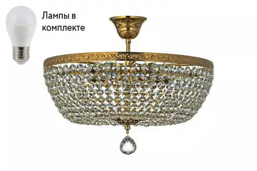 Люстра потолочная с лампочками Arti Lampadari Castellana E 1.3.40.501 G+Lamps