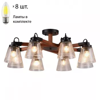 Люстра потолочная с лампочками Omnilux OML-51007-08+Lamps