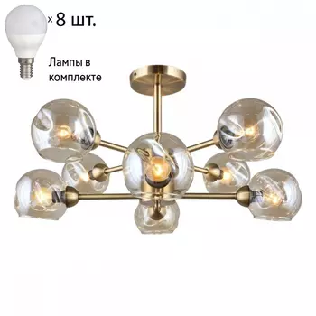 Люстра потолочная с лампочками Omnilux OML-93307-08+Lamps