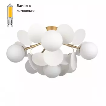 Люстра потолочная с Led лампочками в комплекте LOFT IT 10008/6C White+Lamps