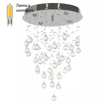 Люстра потолочная с Led лампочками в комплекте Arti Lampadari Flusso H 1.4.35.615 N+Lamps