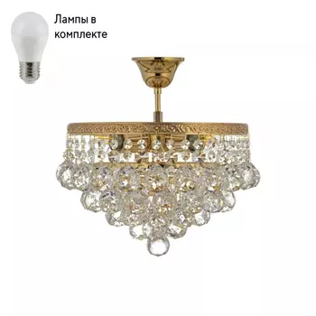 Люстра потолочная с Led лампочками в комплекте Arti Lampadari Castellana E 1.3.30.501 G+Lamps