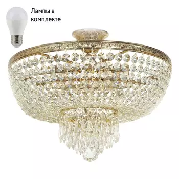Люстра потолочная с Led лампочками в комплекте Arti Lampadari Nonna E 1.3.40.502 G+Lamps
