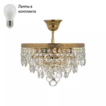 Люстра потолочная с Led лампочками в комплекте Arti Lampadari Castellana E 1.3.30.602 G+Lamps