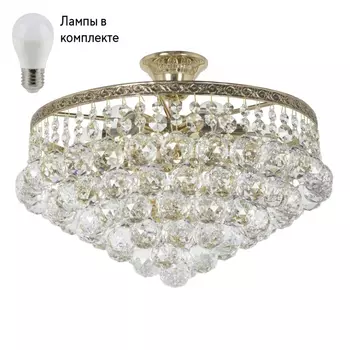 Люстра потолочная с Led лампочками в комплекте Arti Lampadari Castellana E 1.3.38.501 G+Lamps