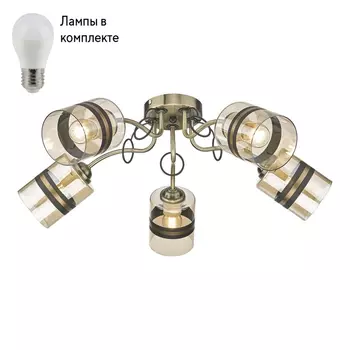 Люстра потолочная с Led лампочками в комплекте Velante 217-507-05+Lamps