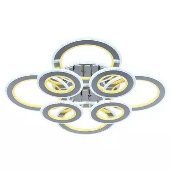 Люстра потолочная светодиодная с пультом ДУ Profit Light 8005/4+4 CHR 214W+168W BL+YL