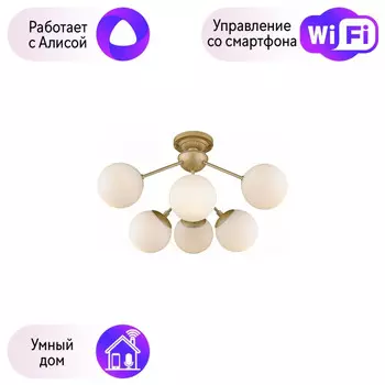 Люстра потолочная Wertmark Bolita с поддержкой Алиса WE236.06.407-A