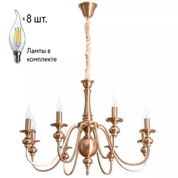 Люстра с лампочками Arte Lamp Passoni A6097LM-8PB+Lamps