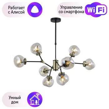 Люстра с поддержкой Алисы На штанге Omnilux OML-95107-08-A