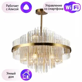 Люстра с поддержкой Алисы На штанге Omnilux OML-69217-09-A