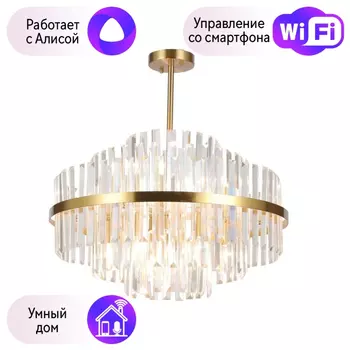 Люстра с поддержкой Алисы На штанге Omnilux OML-69017-09-A