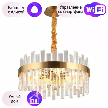 Люстра с поддержкой Алисы подвесная Omnilux OML-69403-06-A