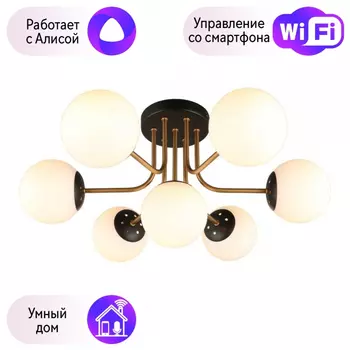 Люстра с поддержкой Алисы потолочная APLOYT APL.906.17.07-A