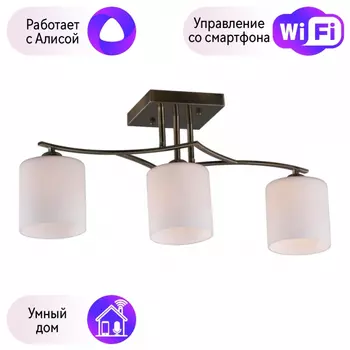 Люстра с поддержкой Алисы потолочная Omnilux OML-55317-03-A