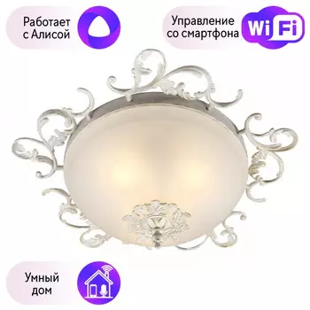 Люстра с поддержкой Алисы потолочная Omnilux OML-76417-03-A