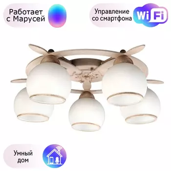 Люстра с поддержкой Маруси потолочная Omnilux OML-50517-05-M