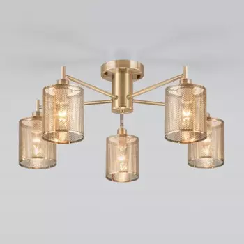 Люстра в стиле лофт с металлическими абажурами 70109/5 античная бронза