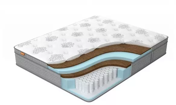 Матрас двуспальный Orto Premium Hard 1950x2000 Орматек 200-195 Матрас Orto Premium Hard Grey Lux