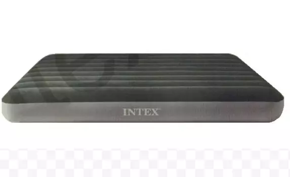 Матрас надувной флокированный Intex DURA-BEAM DOWNY AIRBED, 99х191х25см, встроенный ножной насос 64761 (28271333)