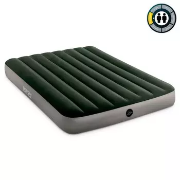 Матрас надувной флокированный Intex DURA-BEAM PRESTIGE DOWNY AIRBED, 137х191х25см, насос на батарейках 64778 (28271329)