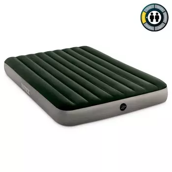 Матрас надувной флокированный Intex DURA-BEAM PRESTIGE DOWNY AIRBED, 152х203х25см, насос на батарейках 64779 (28271330)