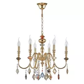 Подвесная люстра Crystal Lux Mercedes SP6 Gold/Color (0951/306)