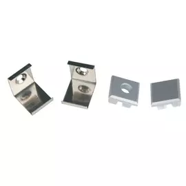 4шт. Крепежные скобы и заглушки для алюминиевого профиля Uniel UFE-N05 SILVER A POLYBAG (UL-00000625)